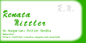 renata mittler business card
